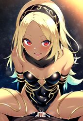 1girls ai_generated blonde_hair dark-skinned_female gravity_rush hairband kat_(gravity_rush)