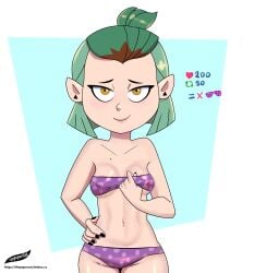 amity_blight bikini female green_hair navel solo tagme the_owl_house thepapercat witch