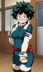 female deku from my hero academia by darkcry