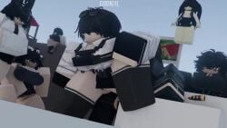 1boy 1girls 3d anal anal_sex animated areolae artist_name ass audible_creampie background_characters background_music balls big_ass big_breasts black_hair breasts breasts_out cleavage clothed clothed_male clothed_sex clothing crossroads_(roblox) cum cum_drip cum_inside duo duo_focus female fingering_pussy fingerless_gloves godki1l longer_than_30_seconds moaning moaning_in_pleasure nipples outdoor_sex outdoors penis penis_out public_sex roblox robloxian sex shorter_than_one_minute sound tagme thighs video