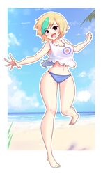 beach blonde_hair blue_streak female female_only nickelodeon sam_sharp sly_(artist) straight_hair swimsuit swimwear the_loud_house