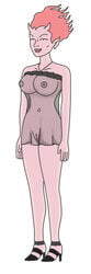 callie_maggotbone dress lingerie pink_hair tagme ugly_americans