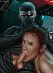 1boy 1girls crying disney domination fellatio female forced forced_oral hair hair_grab insertion irrumatio kylo_ren looking_at_viewer male male/female mask mouthfuck oral oral_insertion oral_penetration oral_sex penetration penis penis_in_mouth pushing pushing_head_down rey sex shabby_blue star_wars tears