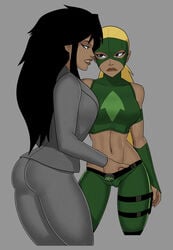 2girls artemis_(dc) artemis_crock cheshire dc dcau hand_in_pants incest jade_nguyen multiple_girls siblings sisters sunsetriders7 young_justice yuri