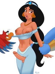 1futa 2boys aladdin areolae assisted_exposure balls breasts crotchless curvy dark-skinned_futanari dark_skin dickgirl disney disney_princess djinn edit erect_nipples erection exposed exposed_balls exposed_nipples exposed_penis feral flick futa_focus futa_sans_pussy futa_with_male futanari futasub genie genie_(aladdin) ghost human iago intersex large_areolae littlemedecine lost_clothes male male_with_male maledom medium_breasts middle_eastern_clothing nipples no_bra no_panties penis penis_out princess_jasmine see-through small_balls surprised torn_clothes white_background wide_hips