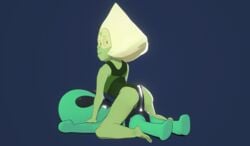 looking_at_viewer peridot_(steven_universe) rubber sourozowy steven_universe strap-on tape_gag teasing