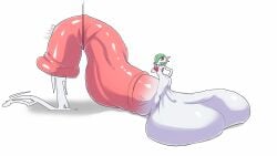 16:9 animal_genitalia animal_penis anthro ass balls belly big_balls big_belly big_penis bodily_fluids chest_spike cum digital_media_(artwork) disproportionate_genitalia equine_genitalia equine_penis fan_character futanari gardevoir generation_3_pokemon generation_6_pokemon genital_fluids genitals green_hair hair hand_on_butt hi_res horsecock huge_balls huge_cock hyper hyper_balls hyper_genitalia hyper_penis intersex ls404 mega_evolution mega_gardevoir nintendo nude penis pokemon pokemon_(species) red_eyes simple_background smile solo spikes spikes_(anatomy) transformation white_background white_body widescreen