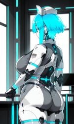 ai_generated android maid rear_view robot synthetic