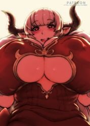 1girls alicia_(granblue_fantasy) breasts cleavage erect_nipples favorite female female_only granblue_fantasy huge_breasts looking_at_viewer nipples randomboobguy solo