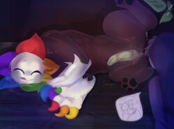 astro_(dandy's_world) black_fur dandy's_world dandy_(dandy's_world) dick needy precum purring scared size_difference tail twisted_dandy_(dandy's_world)