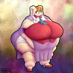 1girls belly breasts brown_hair bunny dress fat female female_focus female_only gloves heels hips hyper hyper_breasts lagomorph lagomorph_humanoid large_breasts milf mobian_(species) mother mother overweight overweight_female panties rabbit sega sonic_(series) sonic_the_hedgehog_(series) stomach stretch_marks tan_fur thick_thighs thighs underwear vanilla_the_rabbit wenisberry wide_hips yellow_eyes