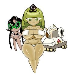 3girls choco_drizzle_cookie cookie_run cookie_run_kingdom dracoarcto green_tea_mousse_cookie pudding_a_la_mode_cookie sisters