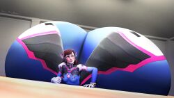 1girls 3d 3d_(artwork) ass_expansion blizzard_entertainment brown_hair d.va female_only huge_ass hyper hyper_ass massive_ass overwatch shamefullmaker12