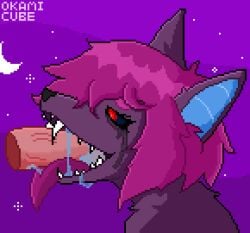 ambiguous_fluids animated anthro bat big_teeth bodily_fluids bulge deep_throat digital_media_(artwork) duo face_fucking fan_character fangs fellatio female irrumatio licking makeup male male/female mammal neck_bulge night okamicube oral oral_penetration penetration penile pixel_(artwork) pixel_animation purple_body red_eyes running_makeup saliva sex short_playtime tears teeth tongue tongue_out tongue_out_fellatio