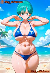 1female 1girls ai_generated ass big_ass big_breasts big_butt bikini blue_bikini blue_eyes blue_hair breasts bulma_briefs dragon_ball dragon_ball_fighterz dragon_ball_gt dragon_ball_heroes dragon_ball_super dragon_ball_super_super_hero dragon_ball_xenoverse dragon_ball_z female huge_ass huge_breasts huge_butt huge_thighs king_ai mature_female milf mother seaside short_hair stable_diffusion thick_thighs