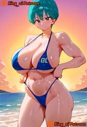 1female 1girls ai_generated ass big_ass big_breasts big_butt bikini blue_bikini blue_eyes blue_hair breasts bulma_briefs dragon_ball dragon_ball_fighterz dragon_ball_gt dragon_ball_heroes dragon_ball_super dragon_ball_super_super_hero dragon_ball_xenoverse dragon_ball_z female huge_ass huge_breasts huge_butt huge_thighs king_ai mature_female milf mother seaside short_hair stable_diffusion thick_thighs