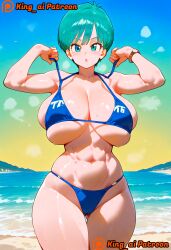 1female 1girls ai_generated ass big_ass big_breasts big_butt bikini blue_bikini blue_eyes blue_hair breasts bulma_briefs dragon_ball dragon_ball_fighterz dragon_ball_gt dragon_ball_heroes dragon_ball_super dragon_ball_super_super_hero dragon_ball_xenoverse dragon_ball_z female huge_ass huge_breasts huge_butt huge_thighs king_ai mature_female milf mother seaside short_hair stable_diffusion thick_thighs
