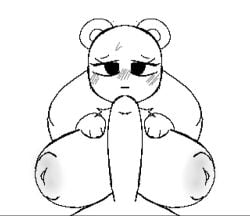 animated anthro ass bear big_breasts big_butt breasts duo fellatio female genitals huge_breasts male male/female mammal muzzleloader_(artist) oral paizufella penile penis sex short_playtime