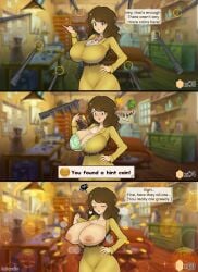 1girls breasts_bigger_than_head emmy_altava female hohoroko huge_breasts light-skinned_female professor_layton tagme