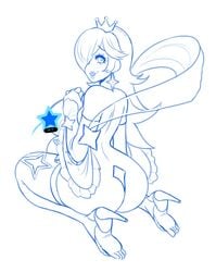 1girls creative_censorship female female_only goddess_rosalina_(awesomeerix) lineart mario_(series) nintendo player_1 princess_rosalina sodachern solo super_mario_galaxy tagme