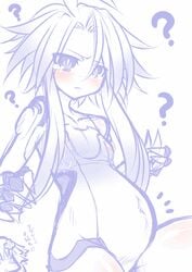 blanc blush bodysuit breasts compile_heart female flat_chest gust idea_factory lactation long_hair maxred neptunia_(series) nipples nippon_ichi pregnant sega solo white_heart