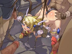 anal anal_hook armor ass ass_grab bent_over blonde_hair blue_eyes blush bondage boots breasts censored chains creampie cum cum_in_mouth cum_on_body cum_on_hair cum_on_tongue cum_on_upper_body cum_pool cumdrip doggy_style elbow_gloves facial flaccid forced_presentation gangbang gloves group_sex hanging_breasts hirohiro huge_ass large_breasts lock long_hair multiple_penises nipple_clamps open_mouth original padlock penis pillory pubic_hair rape restrained rope sex solo sweat tear thighhighs tongue torn_clothes torn_thighhighs vaginal_penetration