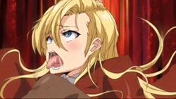 ahe_gao anal anal_lips animated big_breasts blonde_hair censored double_penetration female male oppai_infinity!_the_animation pantyhose penetration threesome tight_fit torn_pantyhose vaginal_penetration