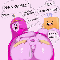 adventure_time anal_insertion ass big_ass big_breasts medals princess_bubblegum spanish_text tagme thenewguy wide_hips