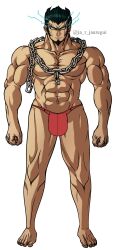 almost_naked bara danganronpa danganronpa_2:_goodbye_despair edit gay ja_r_jauregui male male_only muscles nidai_nekomaru no_visible_genitalia red_thong solo thong underwear