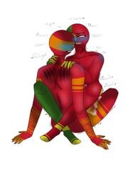 2boys ass balls barefoot blush blush countryhumans drool drooling erection feet gay leg_hug leg_wrap male male/male nude open_mouth penetration penis portugal portugal_(countryhumans) scratches sex spain spain_(countryhumans) spread_legs sweat yaoi