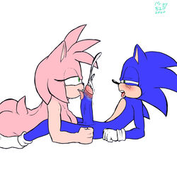 amy_rose ass big_penis cumshot licking licking_penis mrguy820 sonic_(series) sonic_the_hedgehog teasing