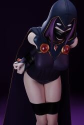 1girls 3d arms_behind_back bare_legs black_hair black_tape bondage bound3d breasts cape captive captured captured_heroine cloak clothed clothing dc dc_comics demon_girl female female_only femsub fortnite fortnite:_battle_royale fully_clothed gag gagged goth goth_girl helpless hood hood_up kidnapped leotard looking_at_captor looking_at_viewer mask multicolored_hair necklace purple_hair rachel_roth raven_(dc) raven_(fortnite)_(dc) restrained short_hair slave slavegirl solo superheroine tape_bondage tape_gag taped_mouth teen_titans thighs tight_clothing white_eyes