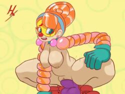 1girls animated arms arms_(game) bouncing_breasts clown clown_makeup dildo dildo_in_pussy dildo_sitting hexanne lola_pop nintendo solo solo_female tagme thick_thighs vaginal_penetration