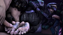 1girls 4boys 5some ankhajiit arby_'n'_the_chief ass barefoot blowjob bukkake cum cum_in_mouth cum_inside cum_on_ass cum_on_face cum_on_feet cum_outside face_covered feet feet_bukkake fellatio female female_soldier female_spartan_(halo) foot_bukkake foot_fetish footjob gangbang halo halo_(series) halo_reach helmet helmet_over_eyes killerk1tten19 kylie mouth mouthful open_mouth reverse_footjob sfm soles spartan spartan_(halo) sucking toes