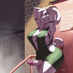 1futa anthro asriel_dreemurr big_breasts bottomless_skirt breasts erect_nipples erection erection_under_clothes erection_under_skirt female_asriel furry futa_only futa_sans_balls futanari huge_breasts huge_penis kevinsano looking_at_viewer nipple_bulge nipples penis penis_out penis_under_clothes penis_under_skirt pussy rule_63 skirt skirt_lift solo solo_futa undertale wide_hips