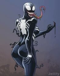 female jellify marvel shaking_butt she-venom spider-man_(series) symbiote tagme venom venom_(marvel)