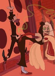 101_dalmatians 102_dalmatians bondage cruella_de_vil disney dominant_female domination female femdom lars_lars male masturbation penis questionable_consent source_request submissive_male