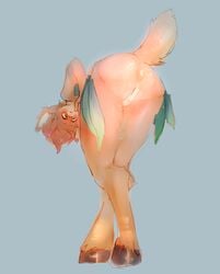 activision anthro anus ass ass_up barely_visible_anus bent_over blush bottomwear brown_body brown_fur brown_hair cervid clitoris clothing digitigrade elora faun female fur genitals glistening glistening_body glistening_fur grass_skirt green_eyes grey_background hair hi_res hooves kemono long_legs looking_at_viewer looking_back mammal minontui mostly_nude no_underwear presenting presenting_hindquarters pussy raised_tail rear_view short_hair simple_background skirt smile solo spyro_the_dragon tan_body tan_fur video_games