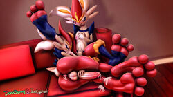 16:9 1boy 1futa 3_toes 3d 4k 5_fingers absurd_res anthro anthrofied ass balls bodily_fluids cinderace closed_eyes cum cum_in_mouth cum_inside cum_on_butt cum_on_face cum_on_feet cum_on_penis duo ejaculation feet fellatio fingers foot_focus furniture furry futanari gay genital_fluids hi_res humanoid_genitalia humanoid_hands humanoid_penis inksplash intersex lagomorph leporid male mammal masturbation nintendo one_eye_closed oral penile penis pokémon_(species) pokemon pokemon_(species) pokemon_ss rabbit red_eyes sex signature sofa soles source_filmmaker testicles text thick_thighs toes video_games watermark white_balls white_penis wide_hips widescreen