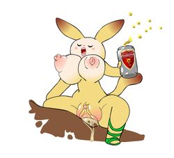 alcohol animated anthro budweiser drunk female furry missjogosujo rabbit shortstack tagme