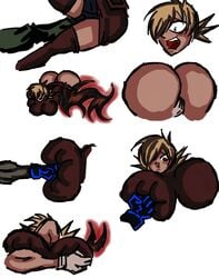 big_ass big_breasts breast_punch cuntball4busting cuntbusting hellsing kicking_crotch seras_victoria tagme