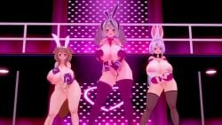 3girls animated areolae body_writing breasts bunny_ears bunny_girl bunnysuit chubby chubby_female curvaceous curvy curvy_female dance dancing dog_girl female gigantic_breasts green_hair grey_hair hololive hololive_japan holox huge_ass huge_breasts koikatsu looking_at_viewer me!me!me! mmd mp4 nijisanji nipples oppai_loli playboy_bunny pubic_hair qos_tattoo queen_of_spades sakamata_chloe shiina_yuika shortstack slingshot_swimsuit song sound strip_club stripper suggestive_gesture tattoo_on_face thick_thighs thigh_highs undersized_clothes video virtual_youtuber vtuber warabeda_meiji warabeda_meijii white_hair writing_on_ass