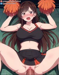 ai_generated anime cheerleader cheerleader_outfit kanojo_okarishimasu large_breasts missionary_position mizuhara_chizuru ranwai sex stable_diffusion vaginal_penetration vaginal_sex