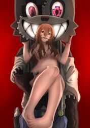 2020 blood bodily_fluids breasts clothing duo female gleipnir hi_res human karamell looking_at_viewer male mammal nipples nude red_eyes shuichi_kagaya simple_background straight