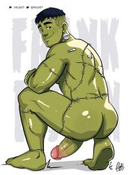 beefy big_ass big_penis circumcised circumcision_scar daddy frankenstein's_monster male_only manly velgaty