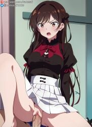 ai_generated anime bondage brown_eyes brown_hair cowgirl_position kanojo_okarishimasu large_breasts mizuhara_chizuru ranwai sex stable_diffusion vagina vaginal_penetration