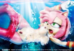 1girls amy_rose anthro breasts bubble clothing eulipotyphlan female fur genitals green_eyes hedgehog large_breasts mammal nipples panties pink_body pubic_hair pussy sega sideways solo sonic_(series) sonic_riders sonic_the_hedgehog_(series) tc underwater water