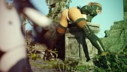 1girls 3d alter ambiguous_consent arms_behind_back ass bent_over bent_over_surface blindfold blonde_hair bondage bound bound_ankles bound_wrists cosplay imminent_rape imminent_sex leotard long_legs nier:_automata original ponytail questionable_consent spread_legs stone_floor thong_leotard tied_legs tied_up ultimate-clash yorha_2b yorha_2b_(cosplay)