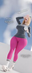 1girls 3d ass big_ass big_breasts blonde_hair bottom_heavy breasts bust busty chest curvaceous curvy curvy_figure female female_focus gym_clothes hips hourglass_figure huge_breasts human large_ass large_breasts leggings legs light-skinned_female light_skin mature mature_female my_neighbor's_widow original_character pink_leggings rose_blue_3d slim_waist sophie_scott thick thick_hips thick_legs thick_thighs thighs top_heavy voluptuous waist wide_hips yoga_pants