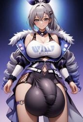 1futa ai_generated ai_hands anime balls_bigger_than_penis balls_under_clothes bangs big_balls big_breasts big_penis big_testicles black_shorts blush bronie bulge chop_top civitai closed_mouth clothed cloud day drill_hair flaccid flaccid_penis full-package_futanari fully_clothed fur-trimmed_jacket fur_trim futa_only futanari gray_hair grey_eyes grey_hair hair_between_eyes hair_ornament hair_ribbon hairbow honkai:_star_rail huge_balls huge_breasts huge_bulge huge_testicles jacket long_sleeves looking_at_viewer mizuiro01 off_shoulder penis_under_clothes ponytail ribbon shorts silver_wolf_(honkai:_star_rail) smile solo solo_futa testicles thigh_strap twin_drills